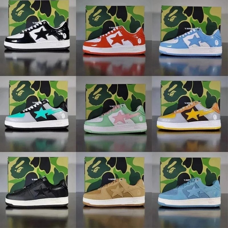 Kakobuy spreadsheet A Bathing Ape shoes - A Bathing Ape BAPE STA Multicolor Low-Top Sneakers product image