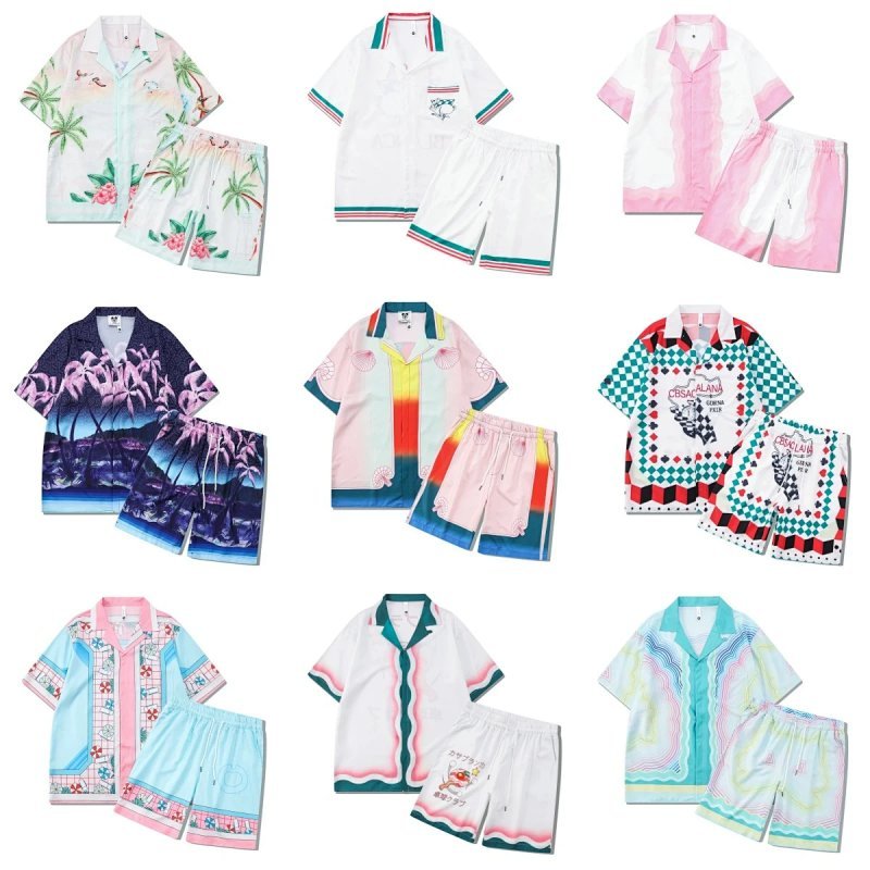Kakobuy spreadsheet Casablanca t-shirts - Casablanca Multicolor Graphic Print Shirt and Shorts Set product image