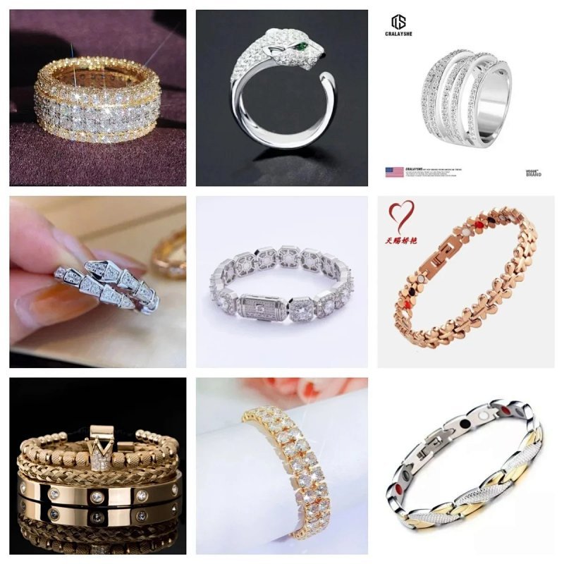 Kakobuy spreadsheet jewelry - Assorted Fashion Rings and Bracelets Collection product image