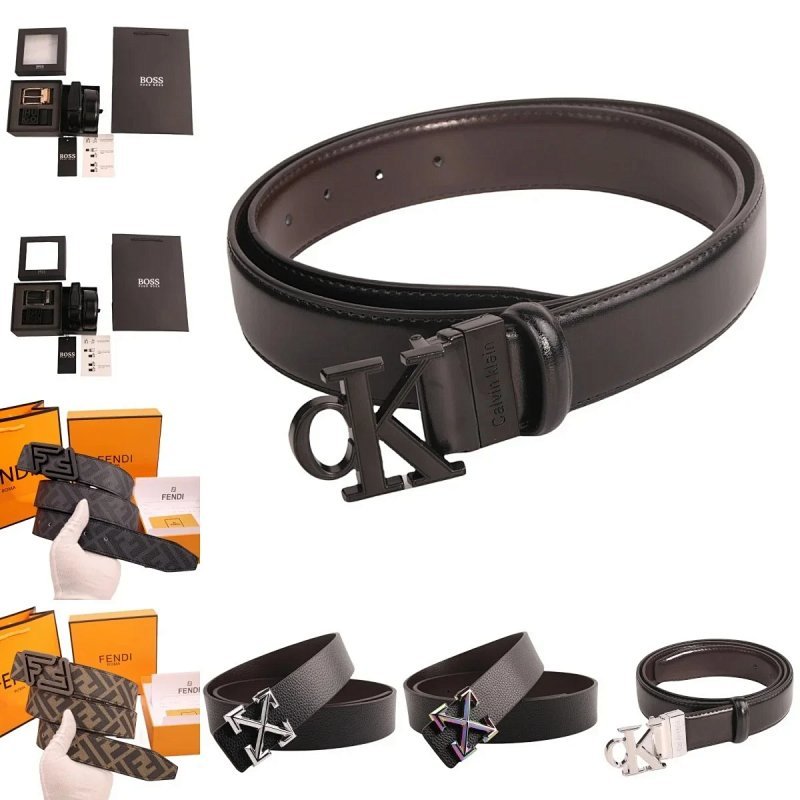 Kakobuy spreadsheet accessories - Black and Patterned Logo Buckle Belts product image