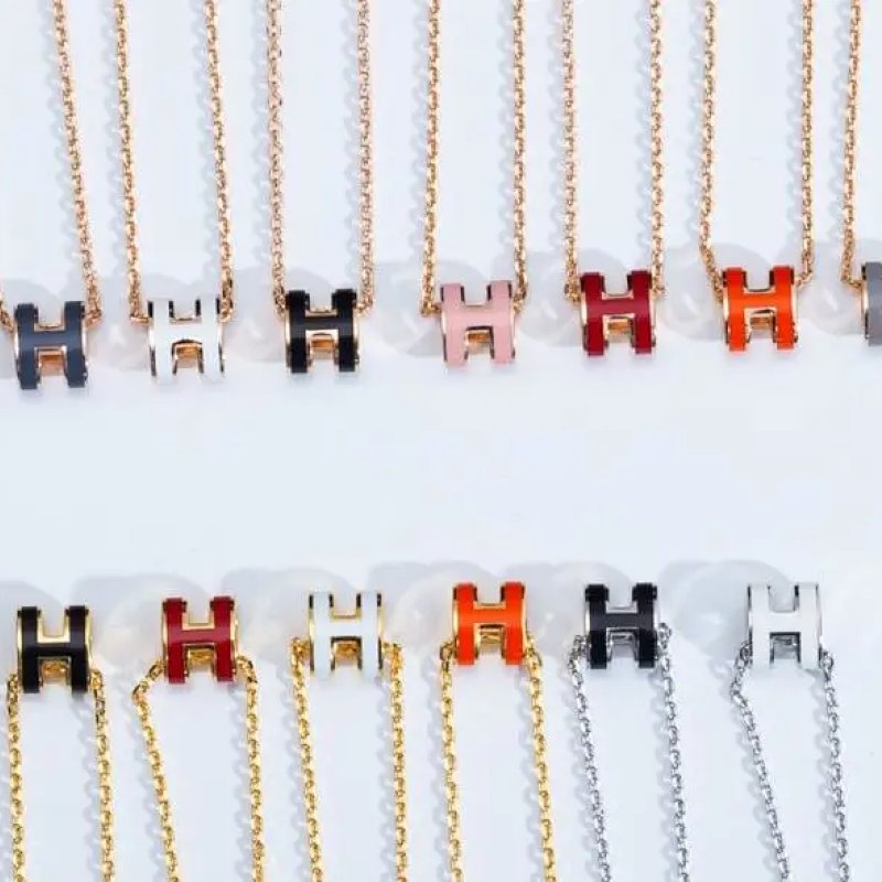 Kakobuy spreadsheet jewelry - Enamel H Pendant Necklace product image