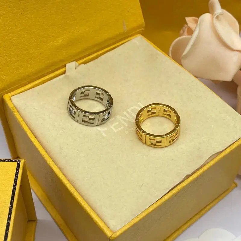 Kakobuy spreadsheet jewelry - Gold-Tone and Silver-Tone FF Cutout Band Ring product image