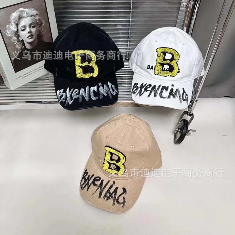 Kakobuy spreadsheet headwear - Graffiti Embroidered Distressed Washed Baseball Cap product image