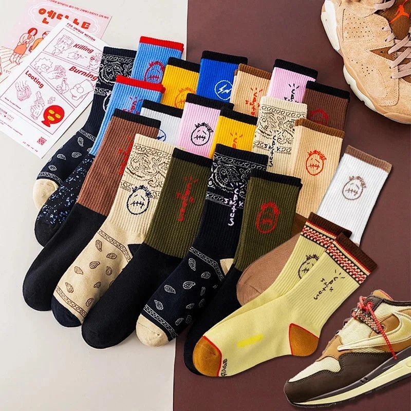 Kakobuy spreadsheet accessories - Multicolor Graphic Print Crew Socks product image