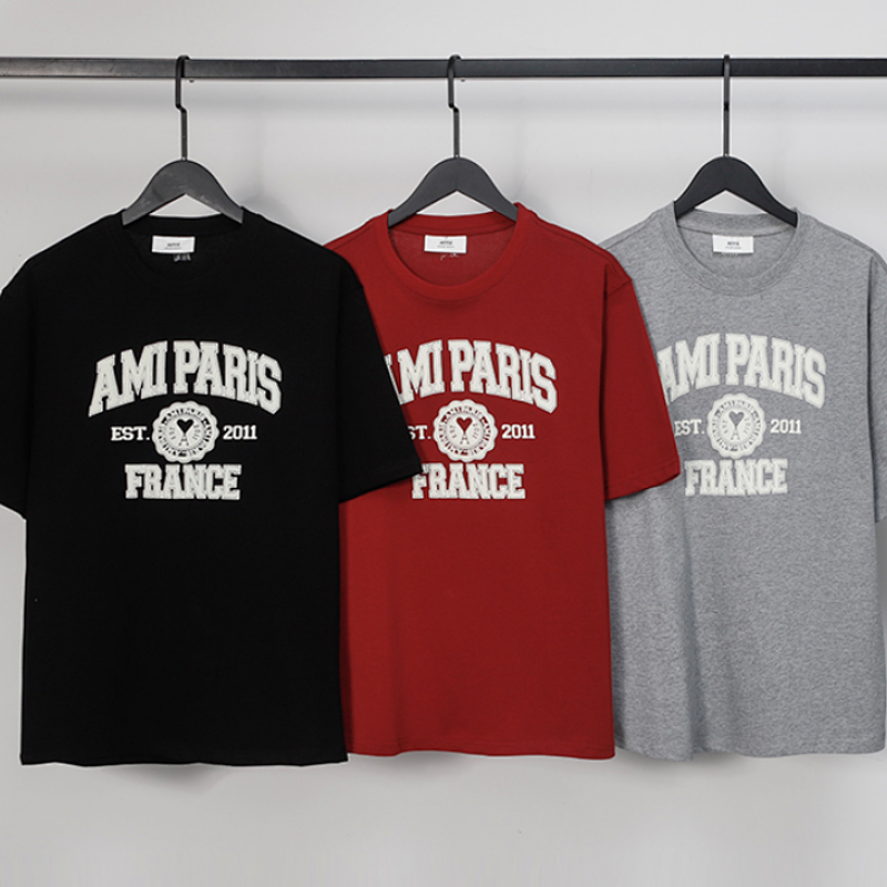 Kakobuy spreadsheet Ami Paris hoodies - Ami Paris Graphic Print and Logo Embroidered Crewneck T-Shirt product image