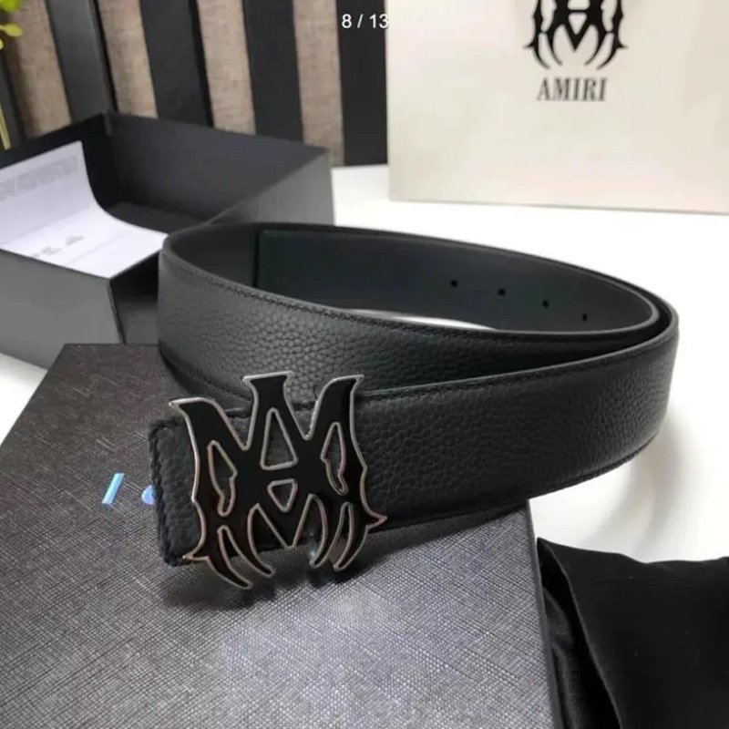 Kakobuy spreadsheet Amiri accessories - Amiri MA Logo Black Pebbled Leather Belt product image