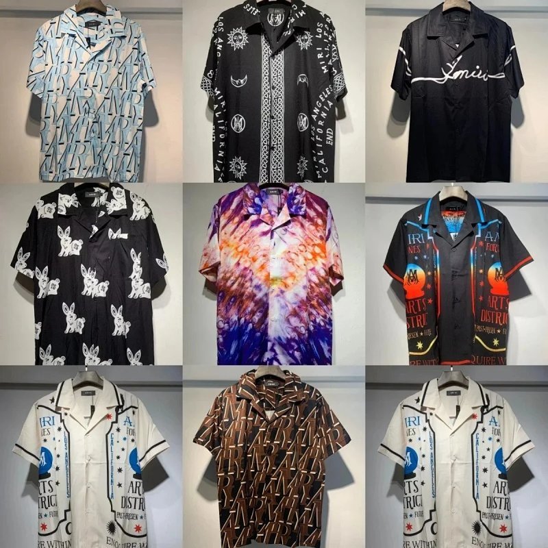 Kakobuy spreadsheet Amiri t-shirts - Amiri Assorted Graphic Print Short Sleeve Button-Up Shirts product image