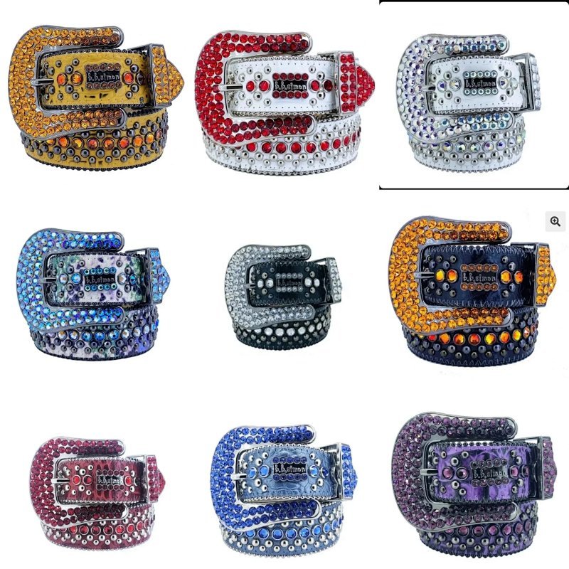 Kakobuy spreadsheet B.B. Simon accessories - B.B. Simon Rhinestone Studded Leather Belt product image