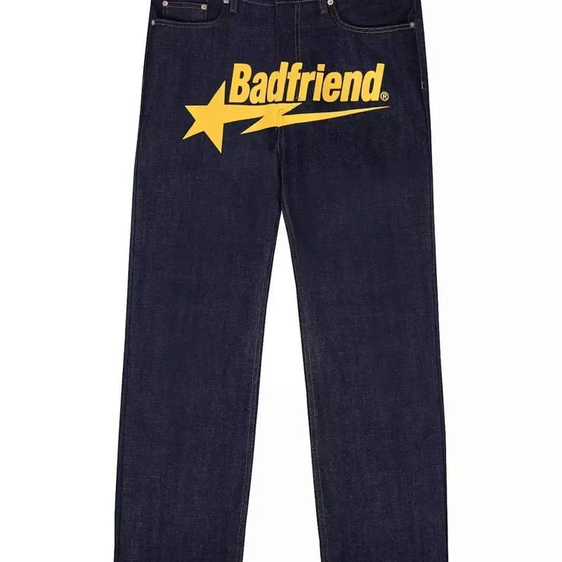 Kakobuy spreadsheet Badfriend pants - Badfriend Graphic Print Straight Leg Jeans product image