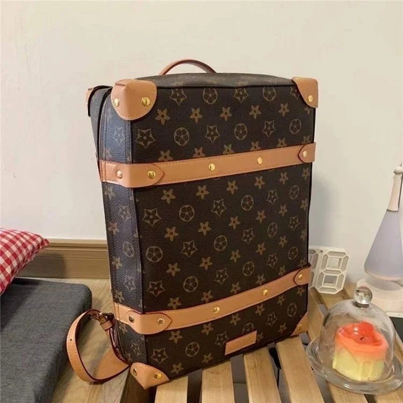 Kakobuy spreadsheet bags - Brown Star Monogram Print Trunk Backpack product image