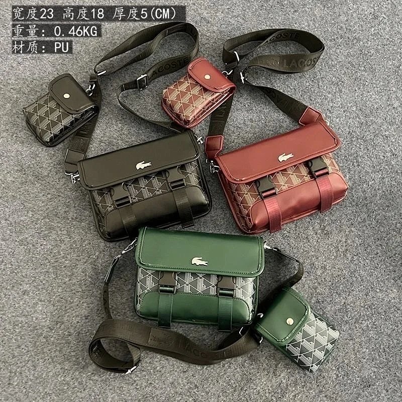 Kakobuy spreadsheet bags - Geometric Monogram Print PU Leather Crossbody Messenger Bag product image
