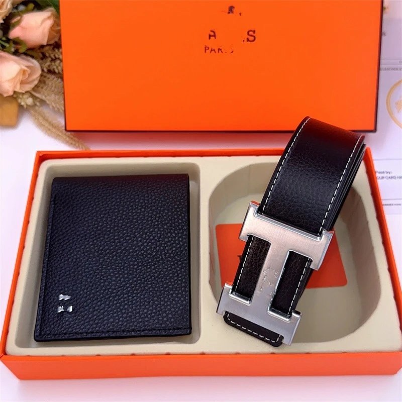 Kakobuy spreadsheet bags - Patterned and Solid Leather Belt and Wallet Set product image