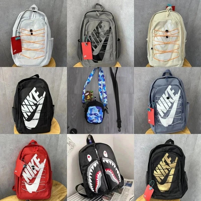 Kakobuy spreadsheet bags - Shark Face Camo and Graphic Bungee Streetwear Backpack product image