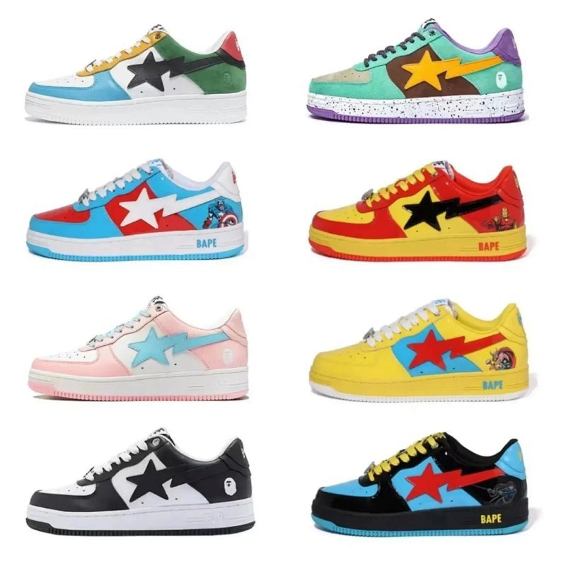 Kakobuy spreadsheet BAPE shoes - BAPE Bape Sta Multi-Color Low-Top Sneakers product image