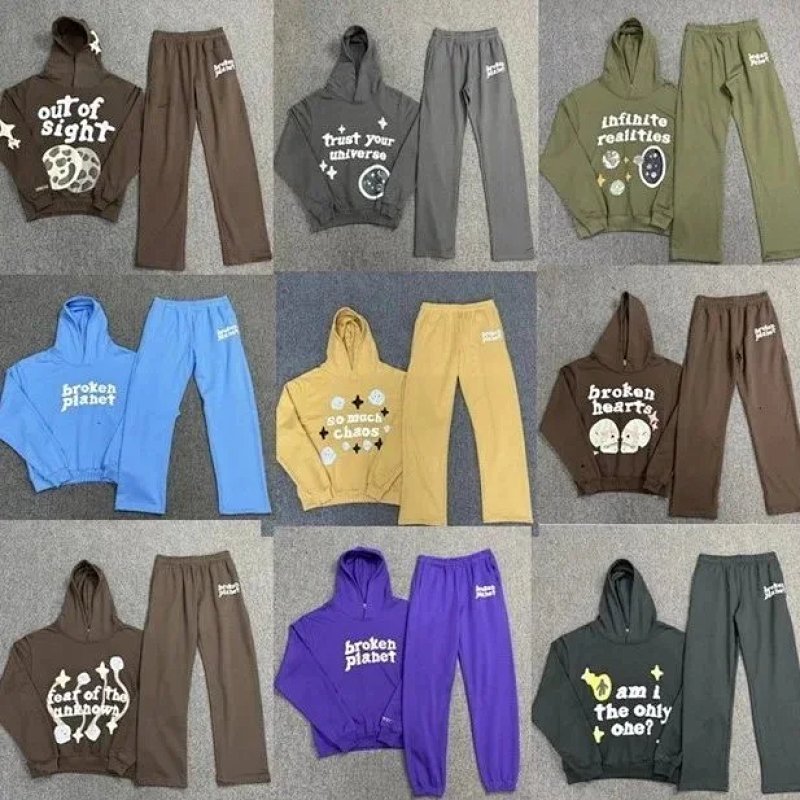 Kakobuy spreadsheet Broken Planet hoodies - Broken Planet Graphic Puff Print Hoodie and Sweatpants Set product image