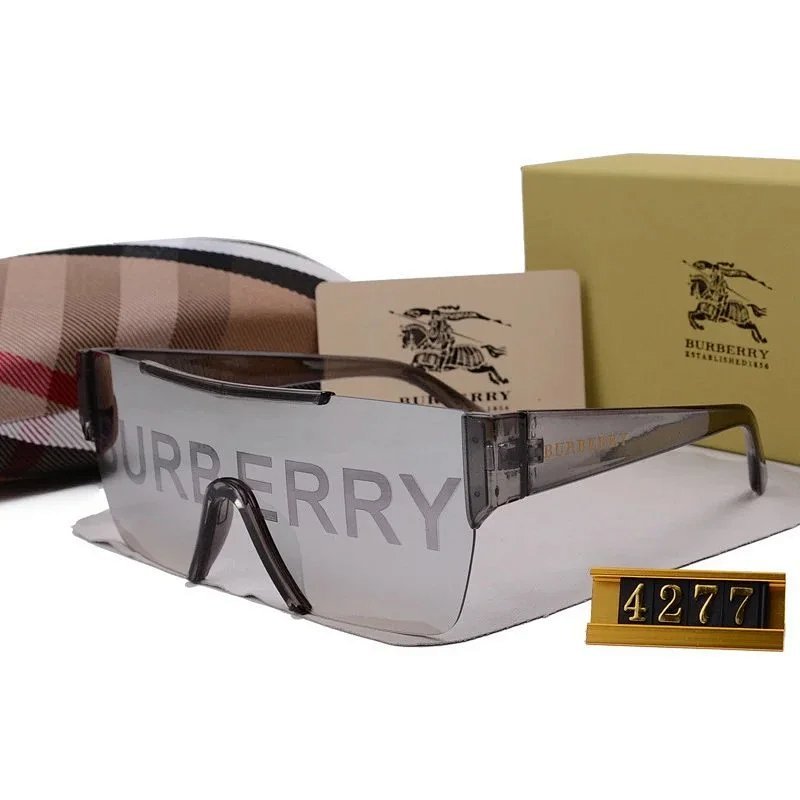 Kakobuy spreadsheet Burberry accessories - Burberry 4277 Reflective Mirrored Logo Print Shield Sunglasses product image