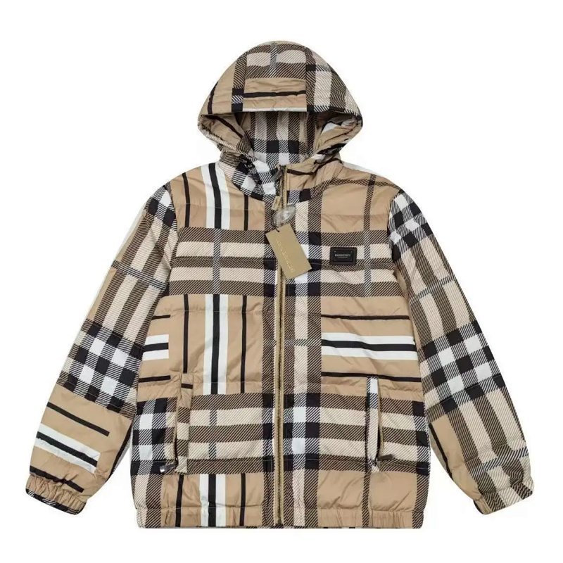 Kakobuy spreadsheet Burberry jackets - Burberry Check Print Hooded Down Jacket product image