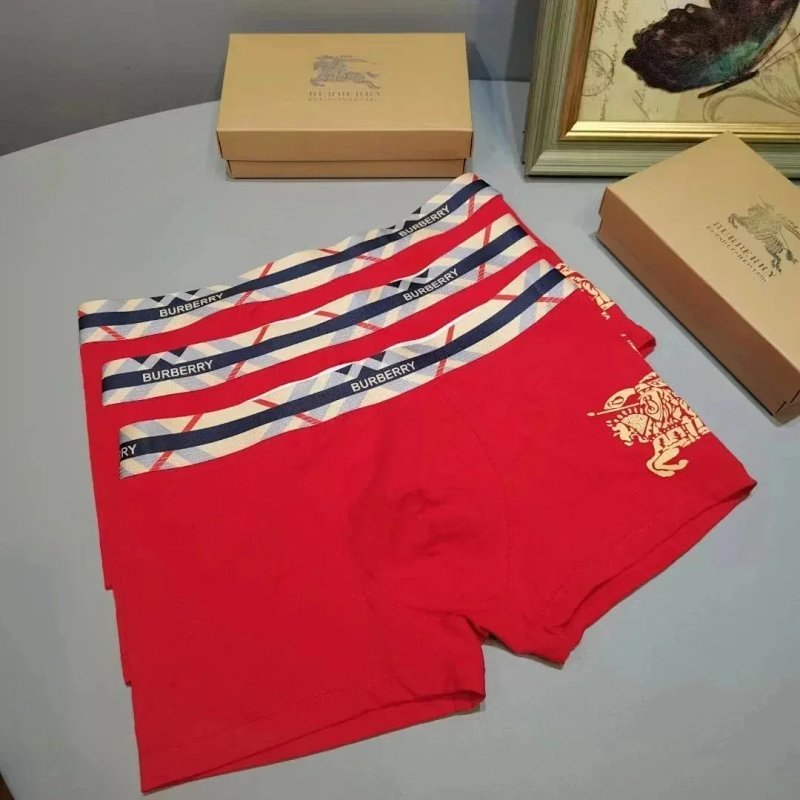 Kakobuy spreadsheet Burberry pants - Burberry Red with Gold Equestrian Knight Boxer Briefs product image