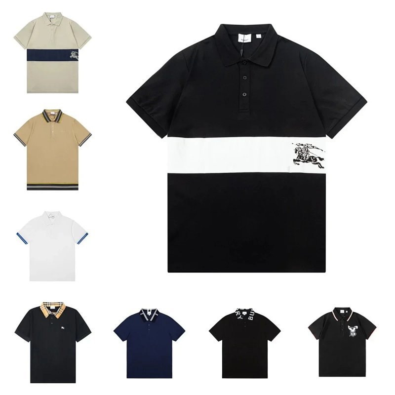 Kakobuy spreadsheet Burberry t-shirts - Burberry Stripe Equestrian Knight Polo Shirt product image