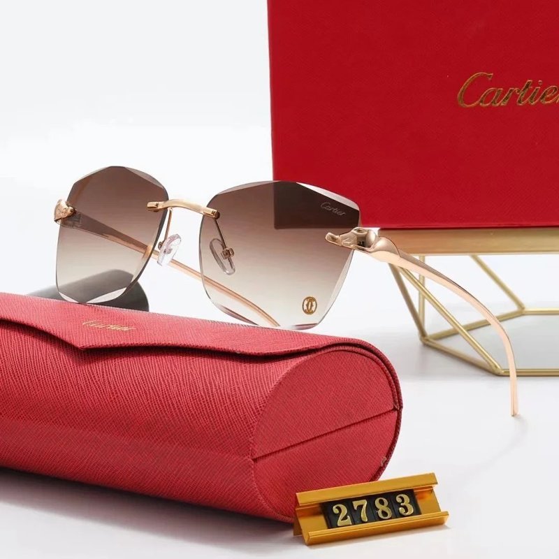 Kakobuy spreadsheet Cartier accessories - Cartier Gold-Tone Rimless Gradient Sunglasses product image