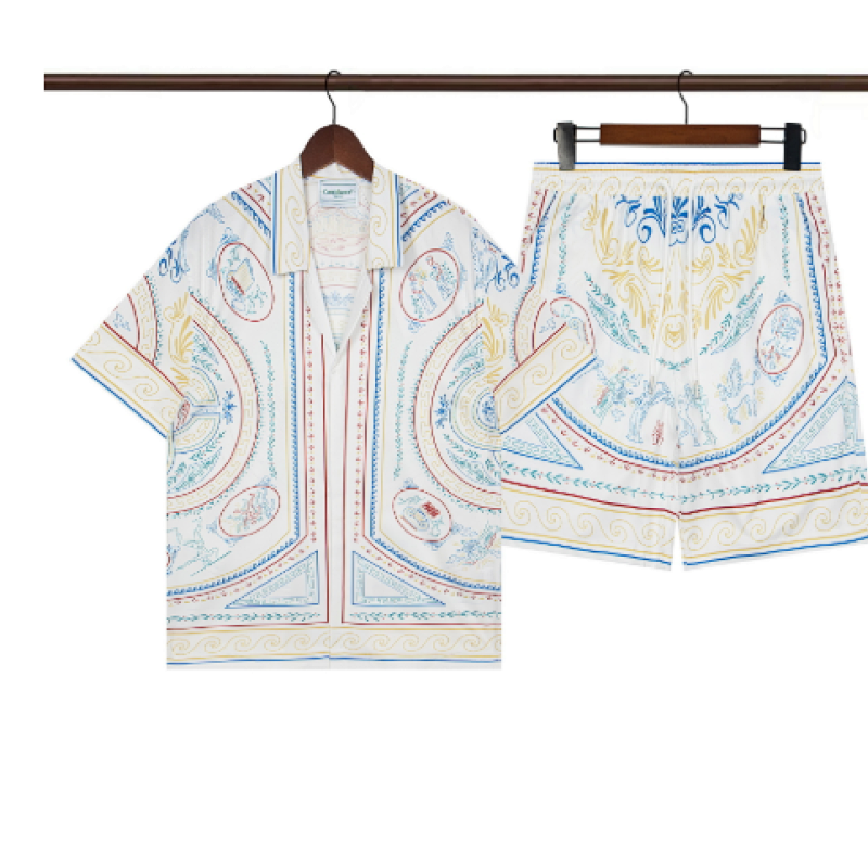 Kakobuy spreadsheet Casablanca pants - Casablanca Multicolor Graphic Print Short Sleeve Shirt and Shorts Set · Style 3630 product image