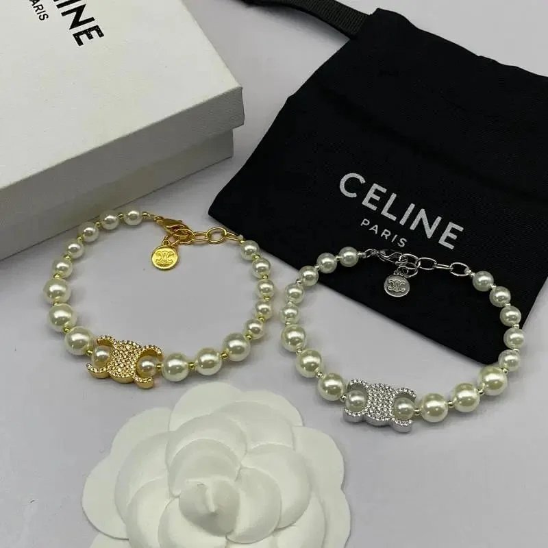 Kakobuy spreadsheet Celine accessories - Celine Triomphe Rhinestone and Pearl Bracelet product image