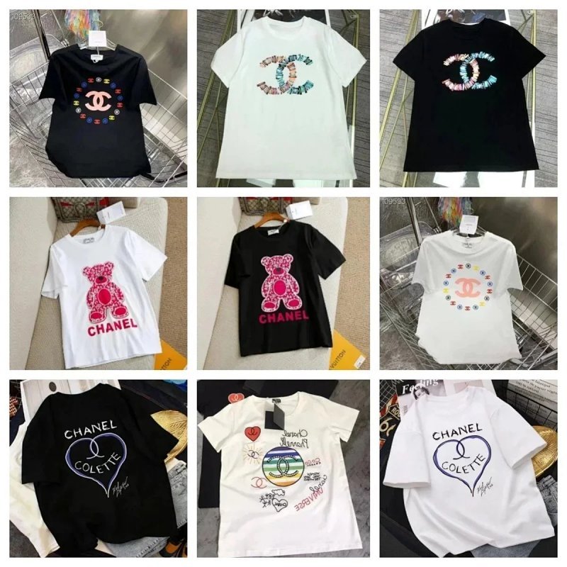 Kakobuy spreadsheet Chanel t-shirts - Chanel Graphic Printed Loose Cotton T-Shirt product image
