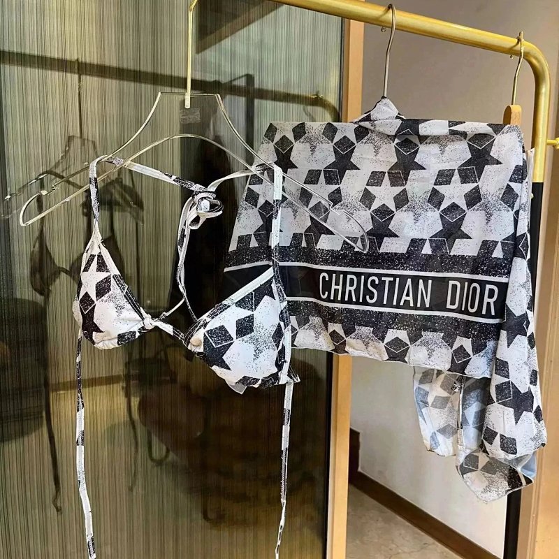 Kakobuy spreadsheet Christian Dior accessories - Christian Dior Patterned Bikini Swimwear Sets product image