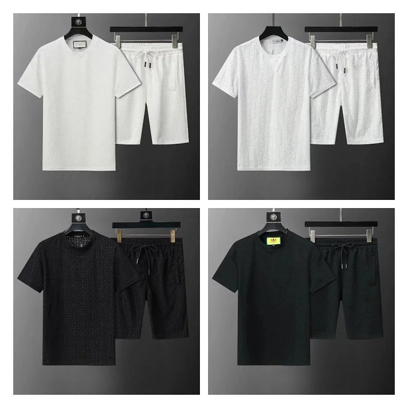 Kakobuy spreadsheet Christian Dior t-shirts - Christian Dior Embossed Monogram Short-Sleeve T-Shirt and Shorts Set product image