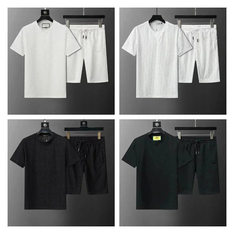 Kakobuy spreadsheet Christian Dior t-shirts - Christian Dior Embossed Monogram T-Shirt and Shorts Set product image