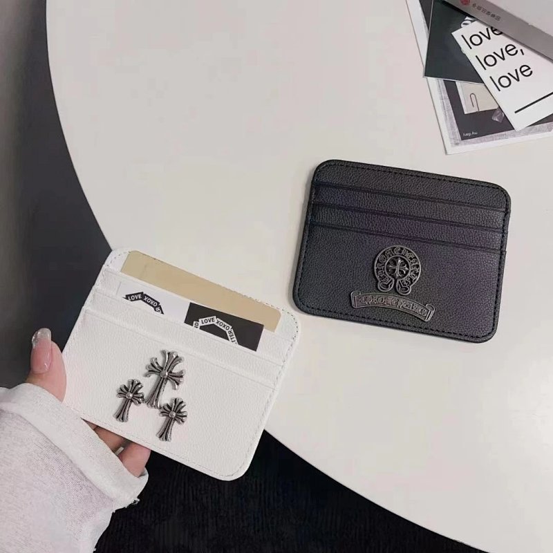 Kakobuy spreadsheet Chrome Hearts bags - Chrome Hearts Gothic Cross Pebbled and Crocodile-Embossed Cardholder product image