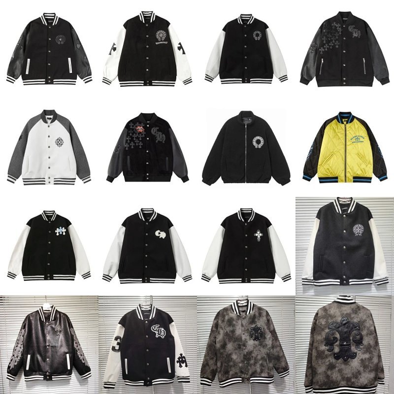 Kakobuy spreadsheet Chrome Hearts hoodies - Chrome Hearts Gothic Cross Patch Varsity Jacket product image
