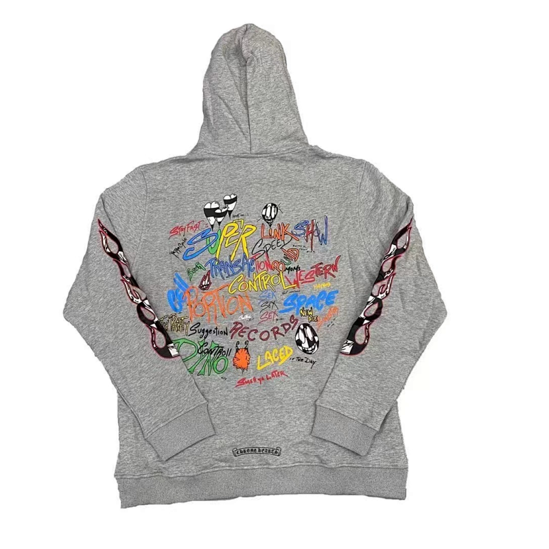 Kakobuy spreadsheet Chrome Hearts hoodies - Chrome Hearts Graffiti and Cartoon Graphic Print Hoodie product image