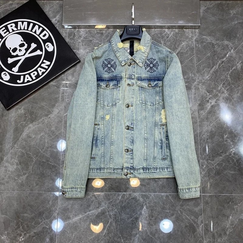 Kakobuy spreadsheet Chrome Hearts jackets - Chrome Hearts x Mastermind Japan Distressed Denim Jacket product image