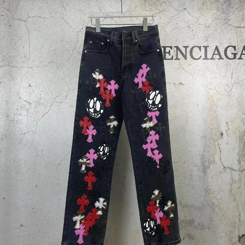 Kakobuy spreadsheet Chrome Hearts pants - Chrome Hearts Patchwork Denim Jeans product image