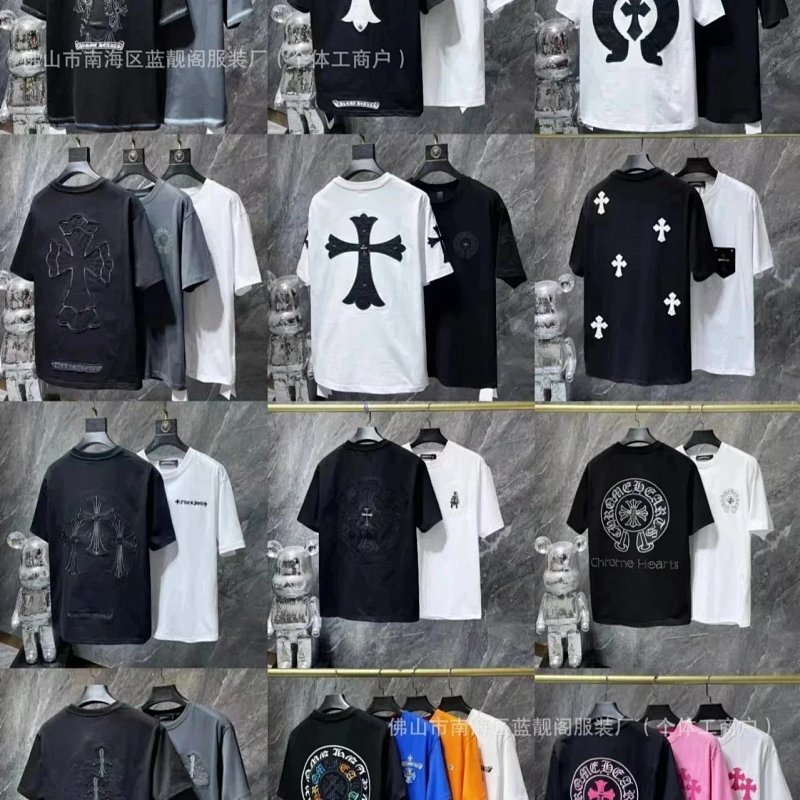 Kakobuy spreadsheet Chrome Hearts t-shirts - Chrome Hearts Gothic Cross Graphic Print T-shirt product image