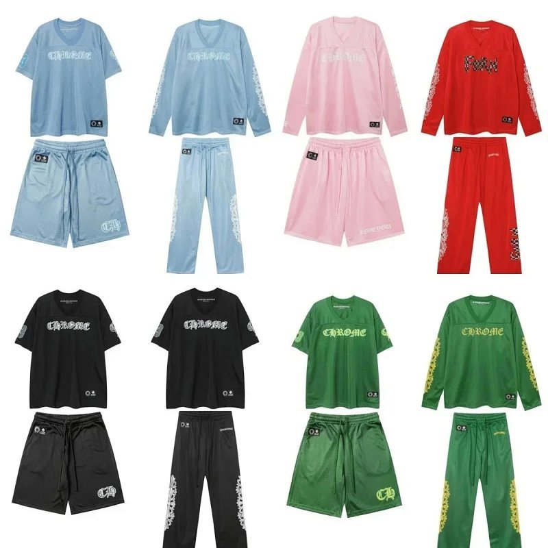 Kakobuy spreadsheet Chrome Hearts t-shirts - Chrome Hearts Gothic Graphic Print Mesh Jersey Set product image