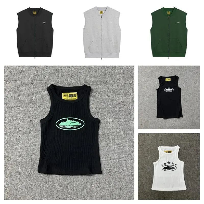 Kakobuy spreadsheet Corteiz hoodies - Corteiz Embroidered Script Logo Zip-Up Vest product image