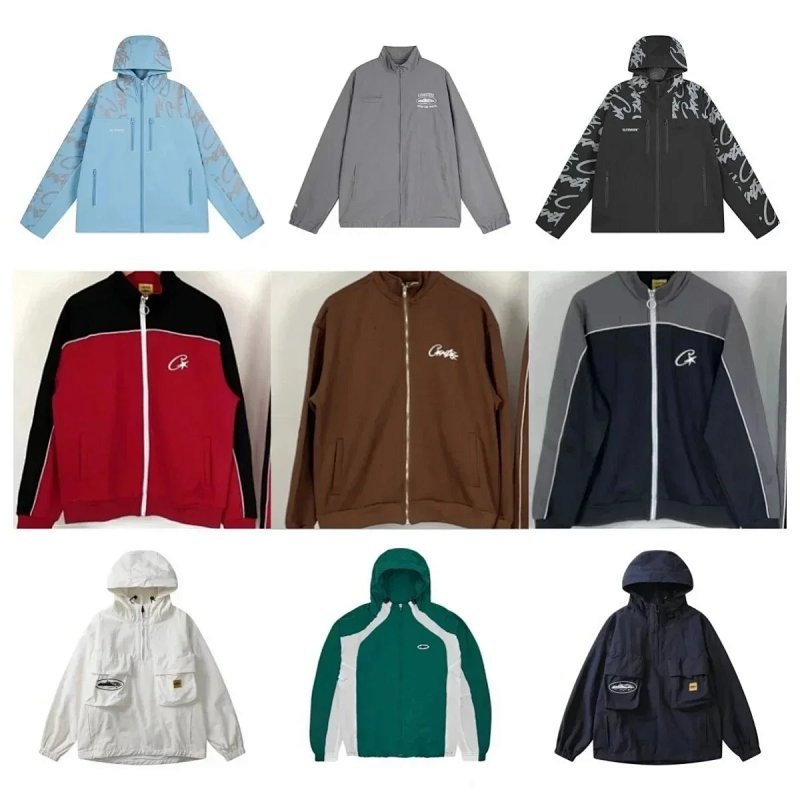 Kakobuy spreadsheet Corteiz hoodies - Corteiz Striped Graphic Zip-Up Track Jacket product image