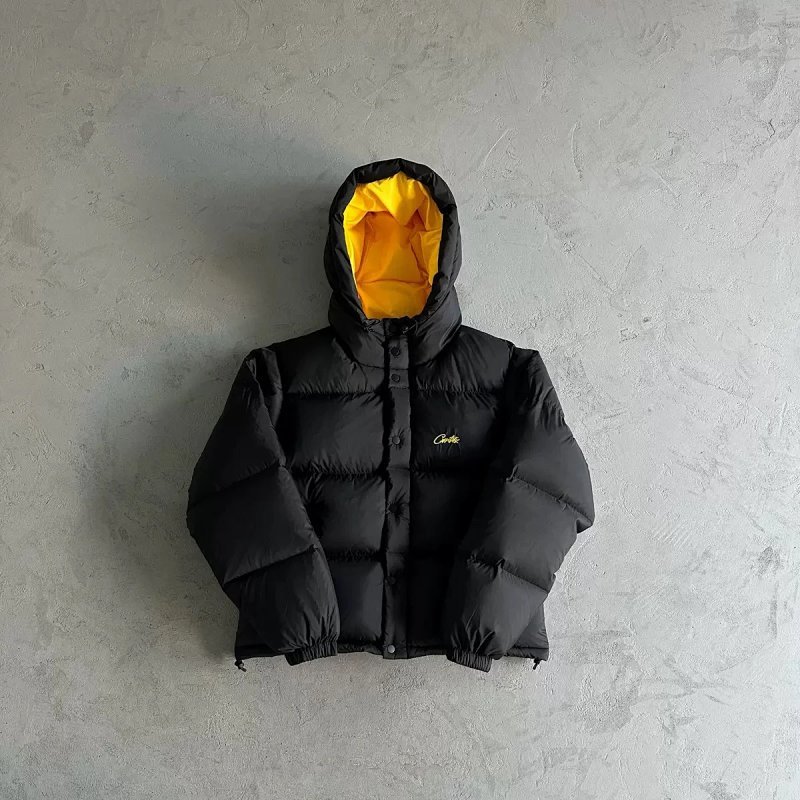 Kakobuy spreadsheet Corteiz jackets - Corteiz Black Puffer Jacket with Yellow Lining product image
