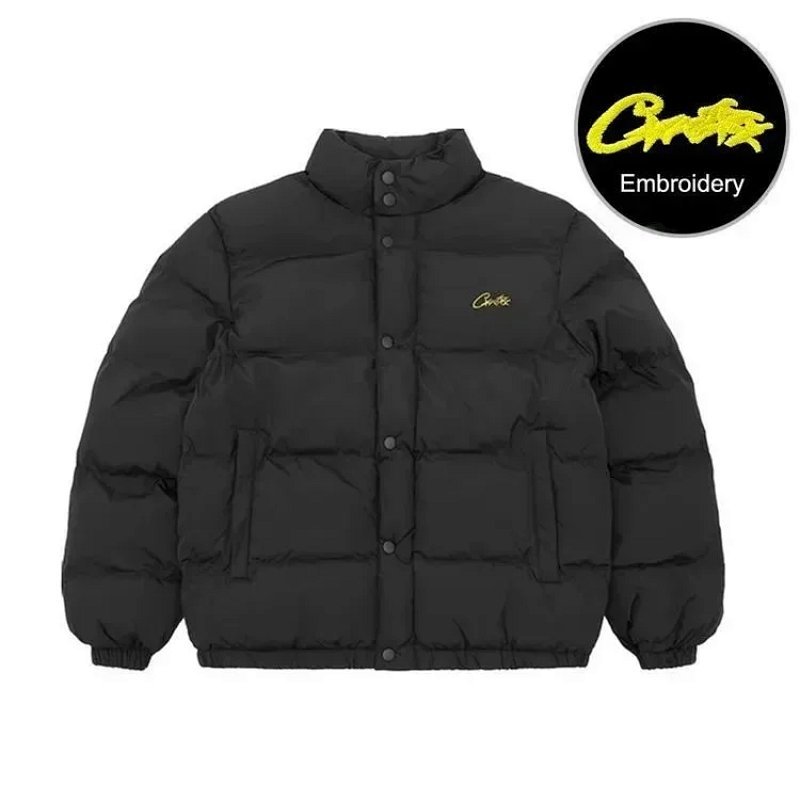 Kakobuy spreadsheet Corteiz jackets - Corteiz Bolo Black with Yellow Embroidery Puffer Jacket product image