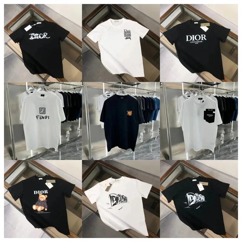 Kakobuy spreadsheet Dior hoodies - Dior Graphic Print Crewneck Short Sleeve T-Shirt · Style 4822 product image