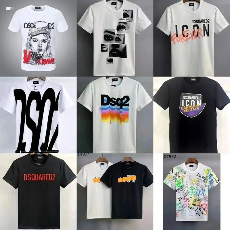 Kakobuy spreadsheet Dsquared2 t-shirts - Dsquared2 Assorted Graphic Print Short Sleeve T-Shirts product image