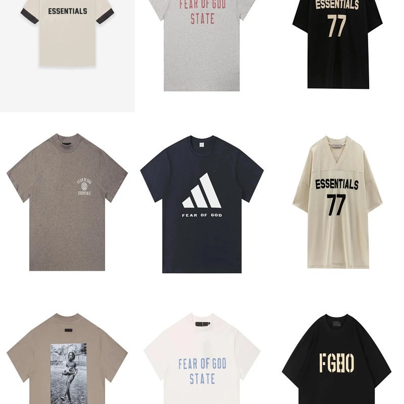 Kakobuy spreadsheet Essentials t-shirts - Essentials Assorted Graphic Print Short Sleeve T-Shirts product image