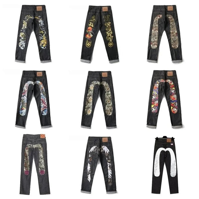 Kakobuy spreadsheet Evisu pants - Evisu Dark Wash Graphic Print Jeans product image