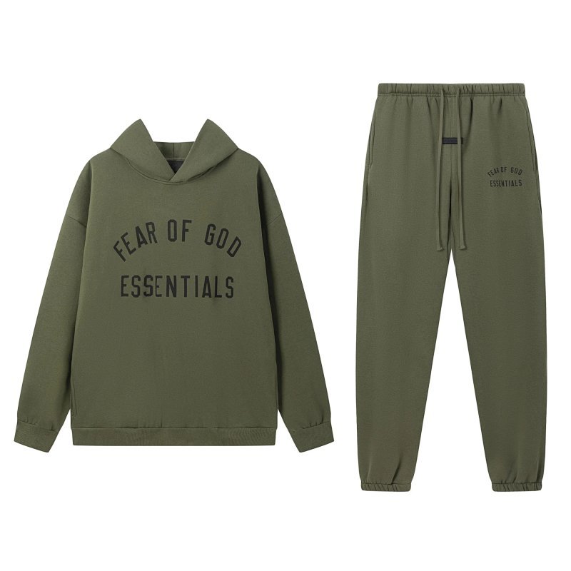 Kakobuy spreadsheet Fear of God Essentials hoodies - Fear of God Essentials Letter Print Hoodie and Sweatpants Tracksuit Set product image