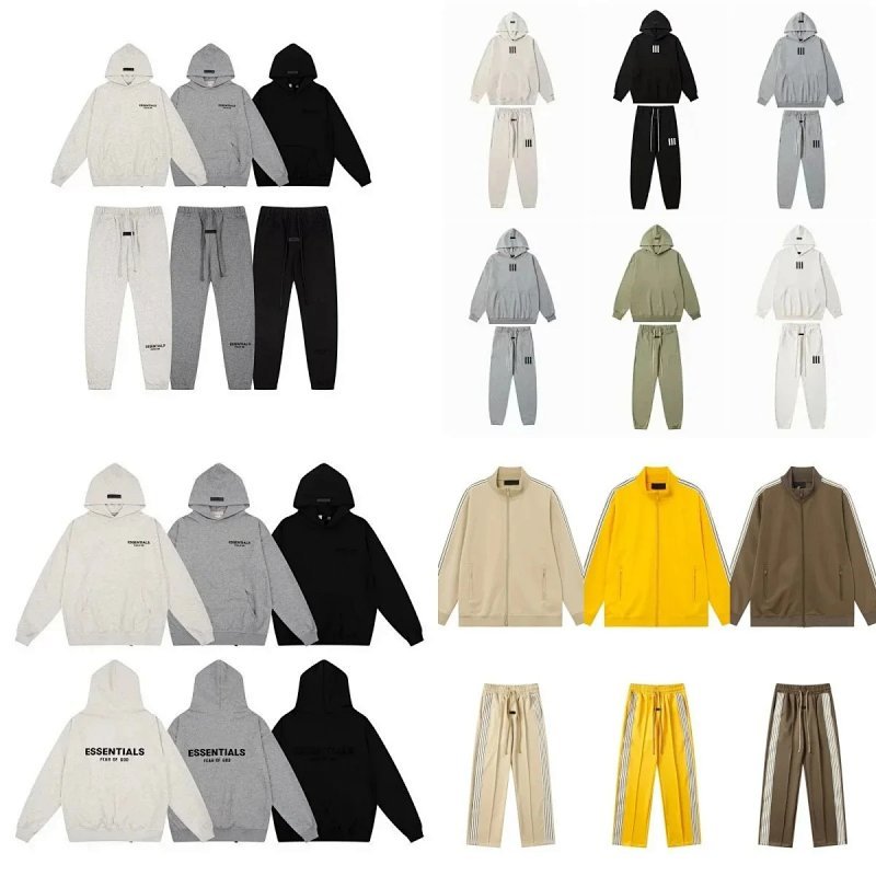 Kakobuy spreadsheet Fear of God Essentials hoodies - Fear of God Essentials Solid Color Logo Print Hoodie and Sweatpants Tracksuit Set product image