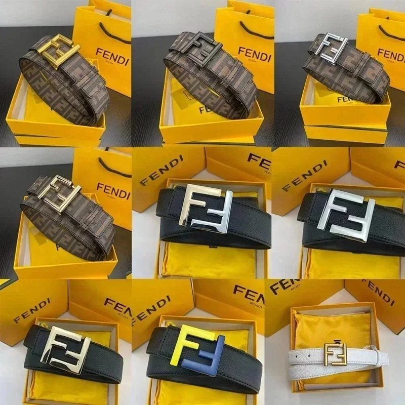 Kakobuy spreadsheet Fendi accessories - Fendi FF Logo Monogram and Solid Leather Belt product image