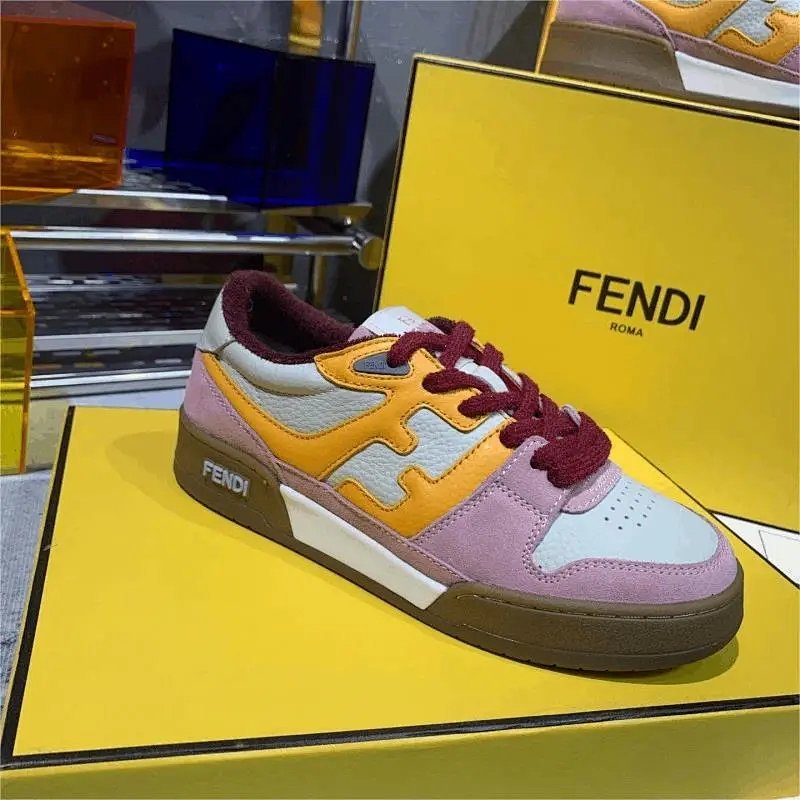 Kakobuy spreadsheet Fendi shoes - Fendi Match Pink Orange and White Sneakers product image