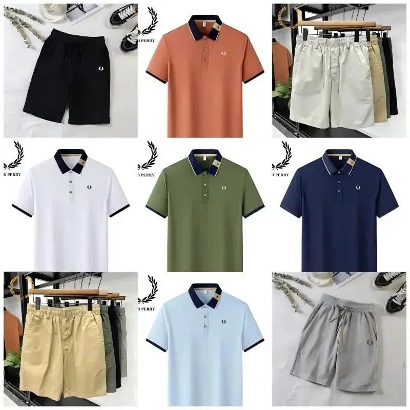 Kakobuy spreadsheet Fred Perry t-shirts - Fred Perry Laurel Wreath Embroidered Polo Shirt and Shorts Set product image